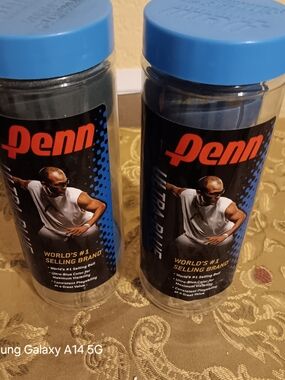 Penn Ultra Blue Paddle Ball Canister Duo - Blue Lids
